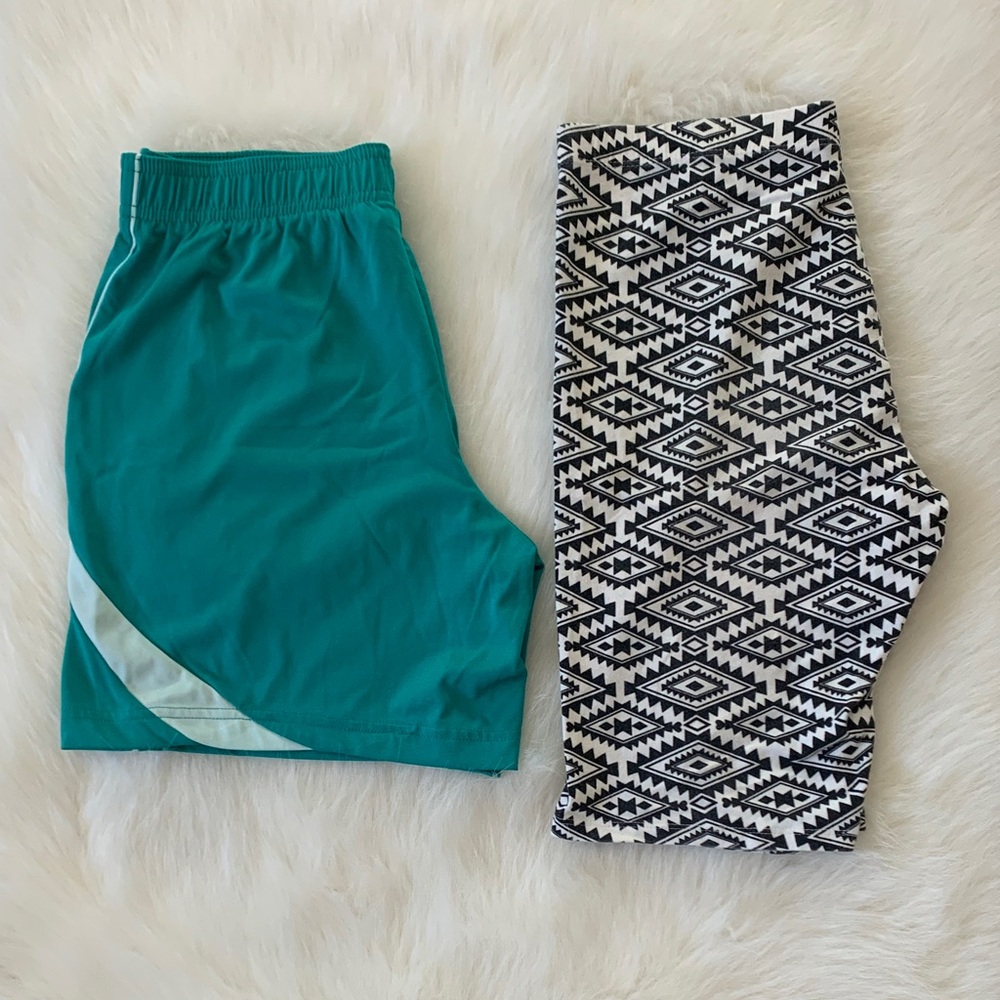 Stylish Kids Teal and Black Patterned Shorts